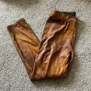 Free People Brown Faux Suede Pants